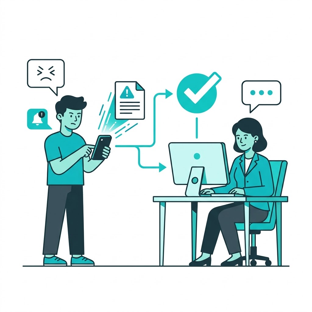 Complaint Management — Complaints from the app and the office